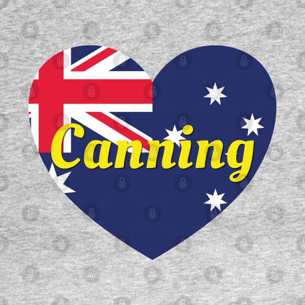 Canning WA Australia Australian Flag Heart by DPattonPD